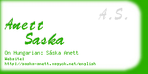 anett saska business card